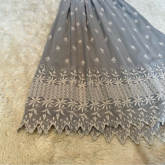 LoveShackFancy Isabel Embroidered Silk Dress - Size Small - Picture 10 of 13